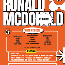 Ronald McDonald fundraiser!