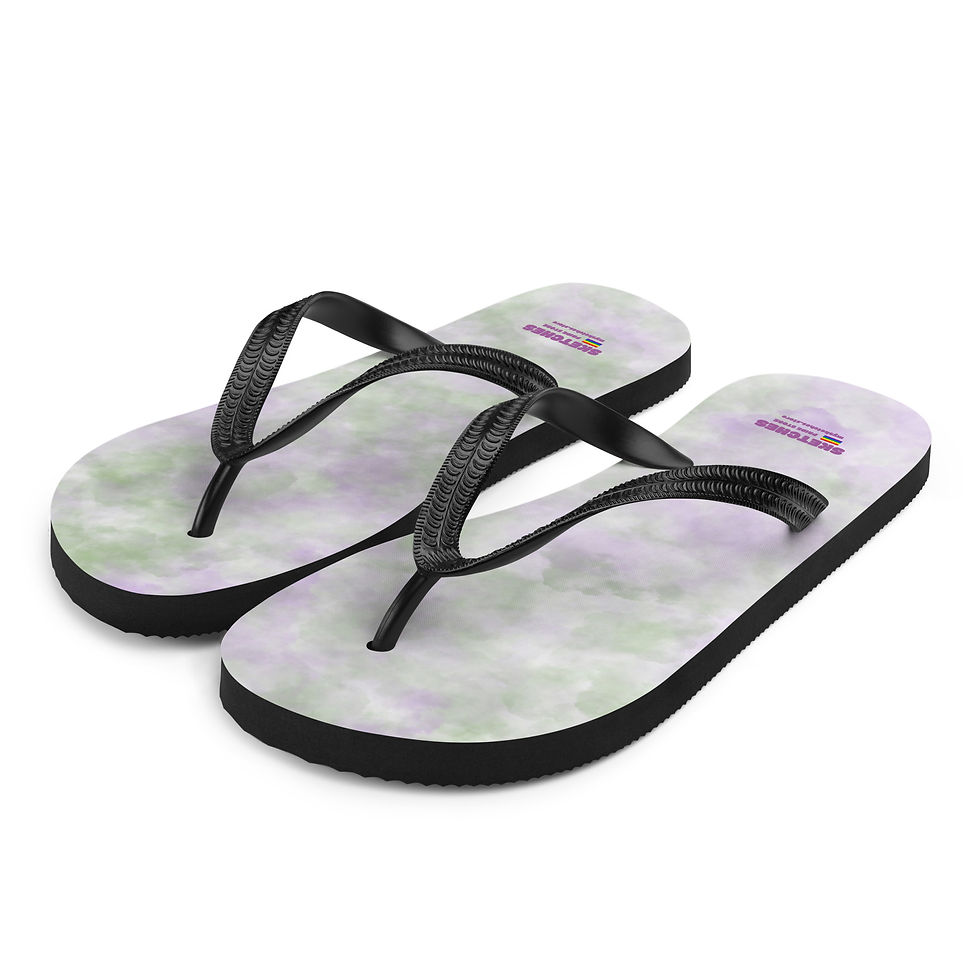 Genderqueer Flag Colors Flip Flops