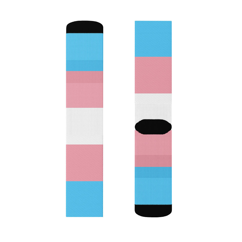 Thumbnail: Transgender Flag Colors Crew Socks