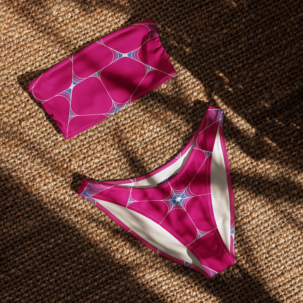 Thumbnail: Bisexual Flag Colors Bandeau Bikini