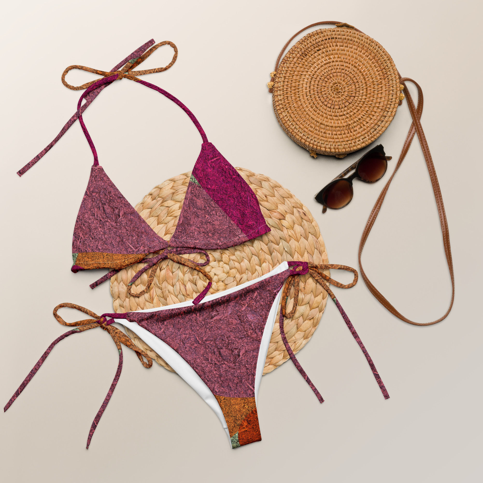 Lesbian Flag Colors String Bikini