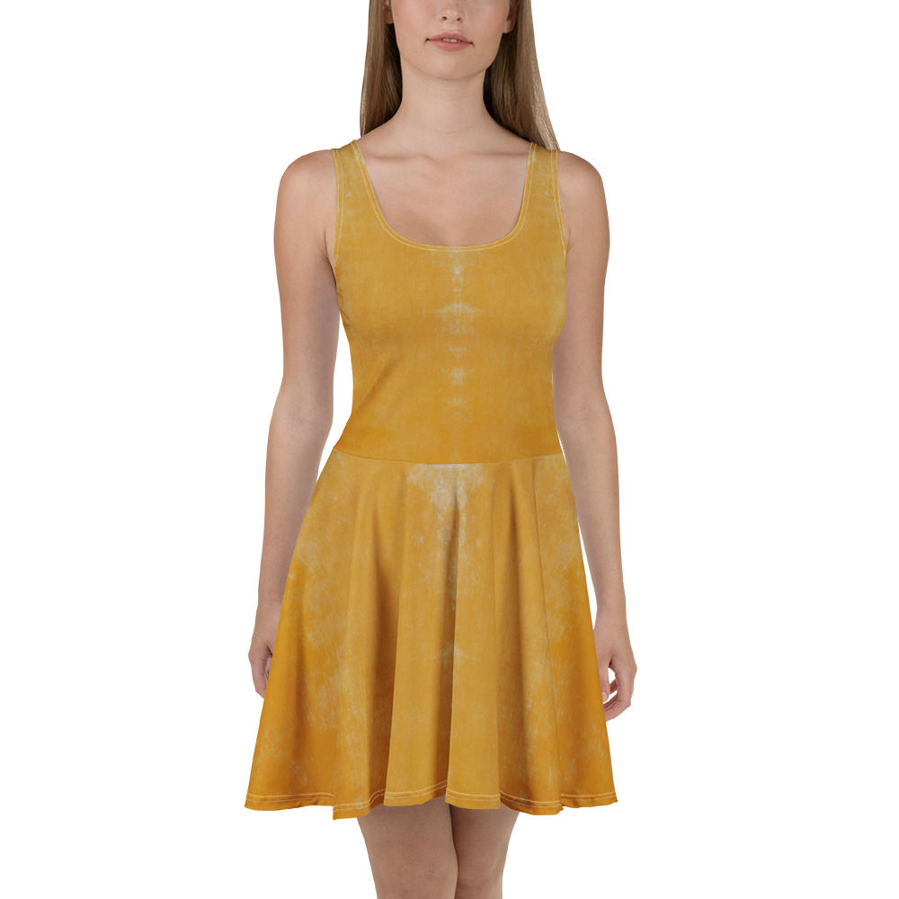 Beige Color of the Butch Flag Skater Dress