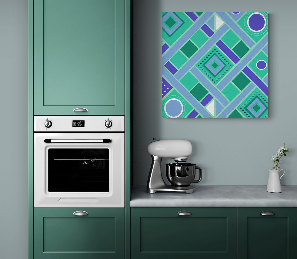 Thumbnail: Gay Flag Colors Geometric Art Abstract Canvas Print