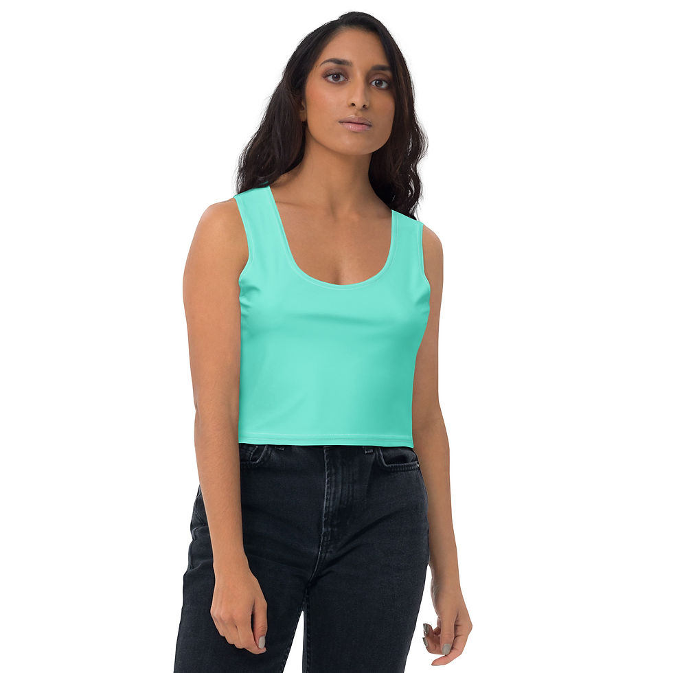 Thumbnail: Light Green Color of the Neptunic Flag Crop Top