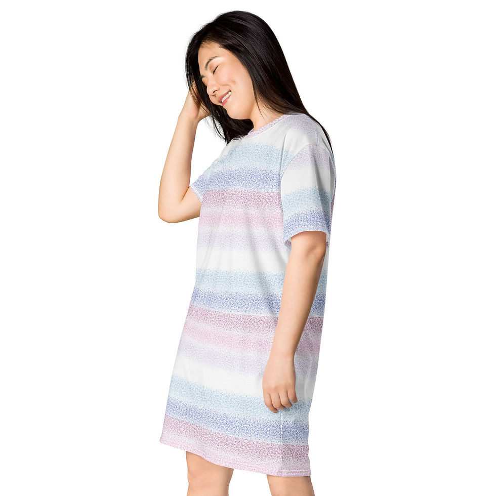 Bigender Flag Colors T-shirt Dress