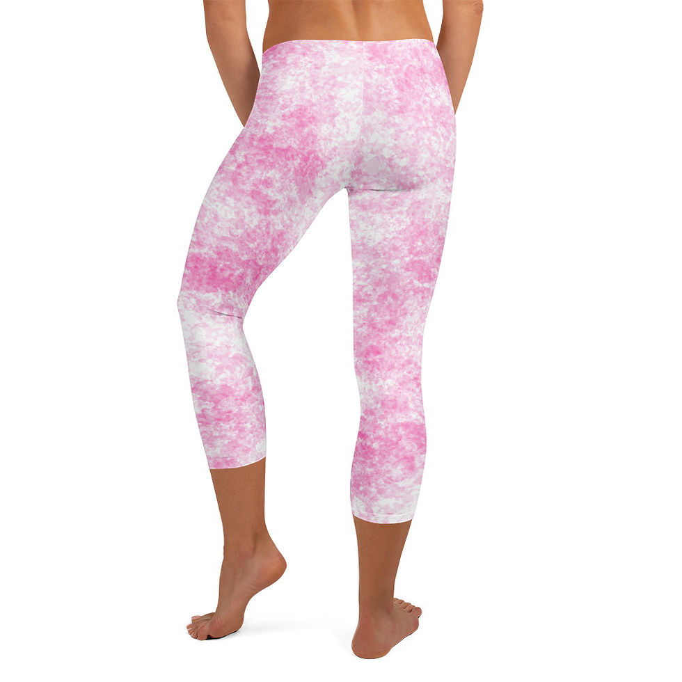 Pink Color of the Bisexual Flag Capri Leggings