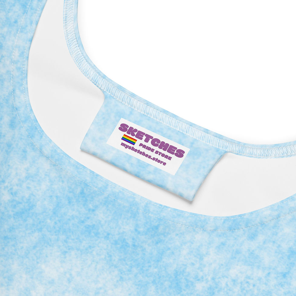 Thumbnail: Light Blue Color of the Transgender Flag Skater Dress