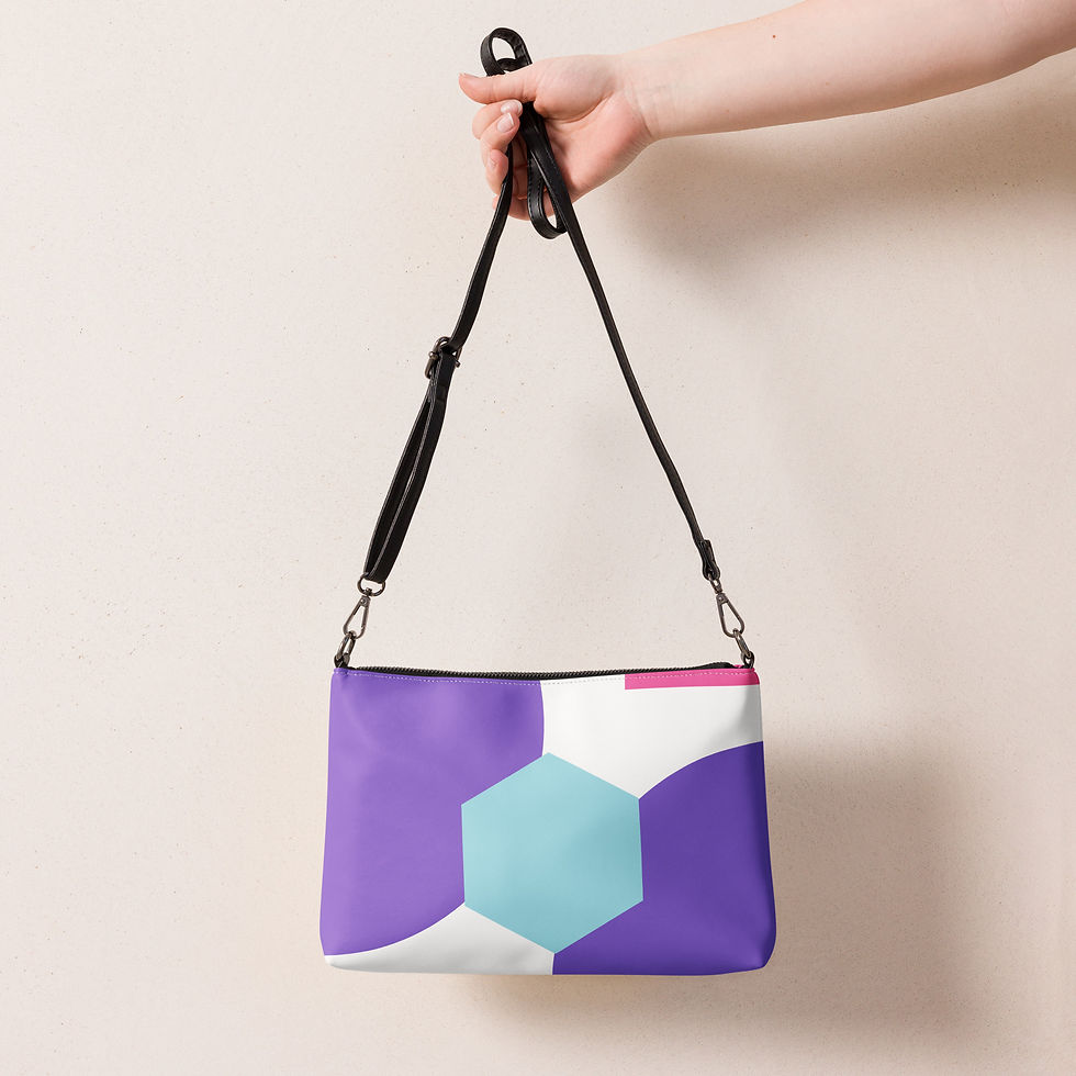 Thumbnail: Multisexual Flag Colors Print Crossbody Bag