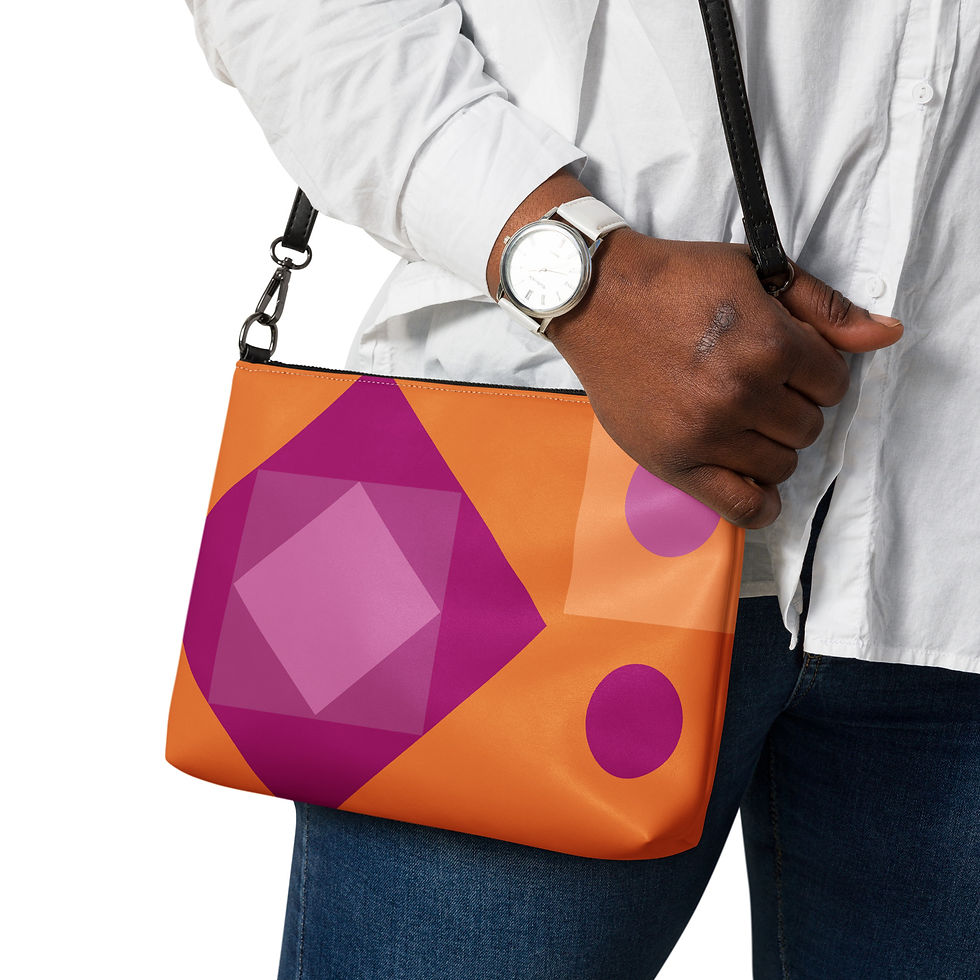 Thumbnail: Lesbian Flag Colors Print Crossbody Bag