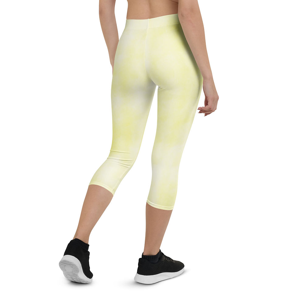 Thumbnail: Yellow Color of the Pride Rainbow Flag Capri Leggings