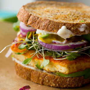 Crunchy on the outside! Juicy on the inside! Tofu Sandwich for your back to school lunch!