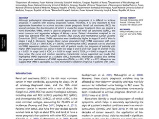 VNN3 is a potential novel biomarker for predicting prognosis in clear cell renal cell carcinoma.
