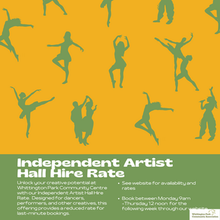 Independent Artist Hall Hire Rate