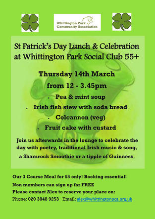 55+ St. Patrick's Day Lunch