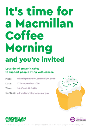 Join Us for a Macmillan Coffee Morning to Raise Money for Cancer