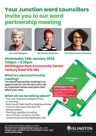 Upcoming Junction Ward Partnership Meeting - Have Your Say