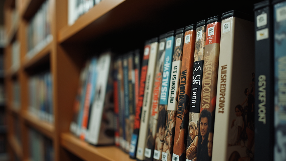 Close-up view of a rare classic movie DVD cover on a shelf