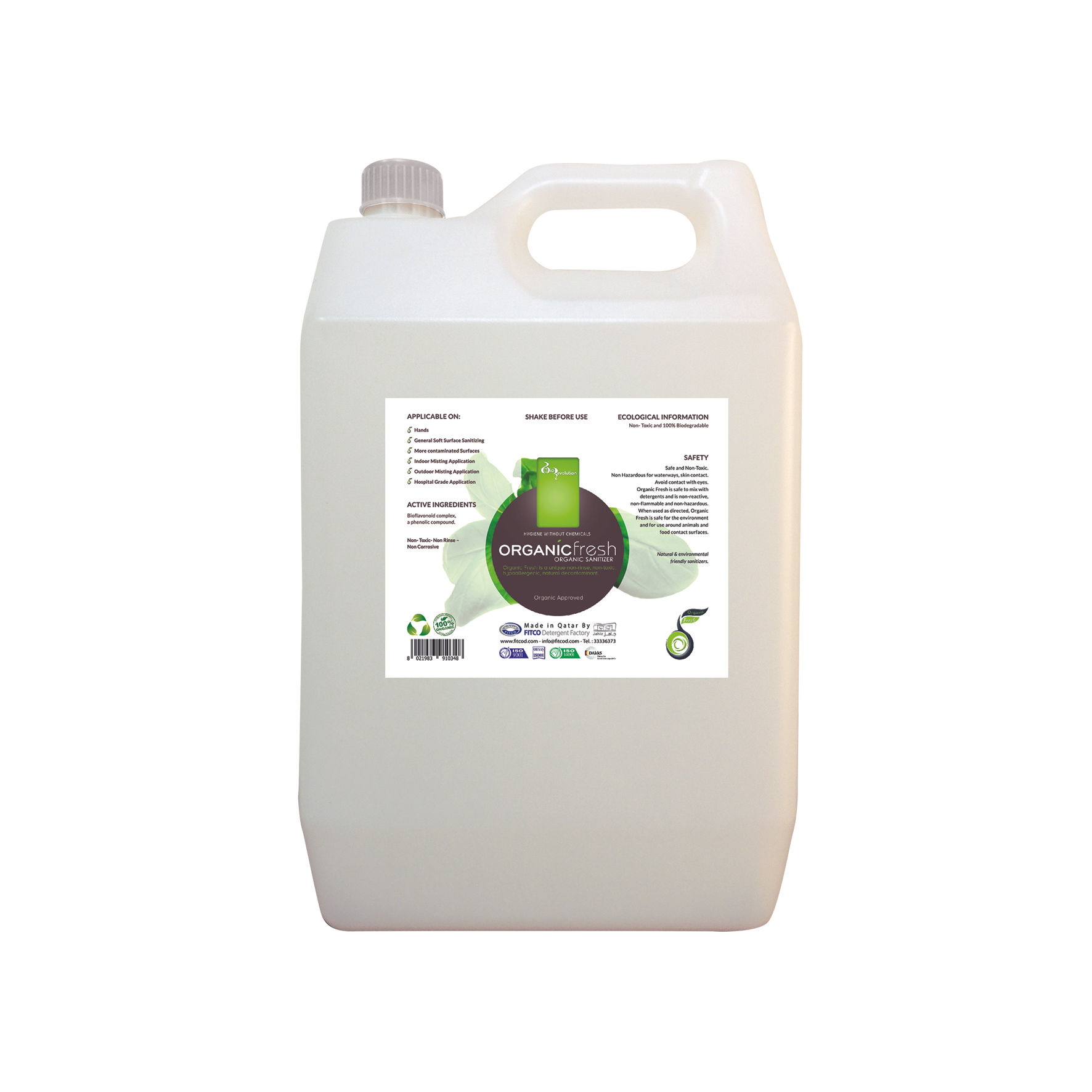 Organic Fresh organic sanitizer 5 L