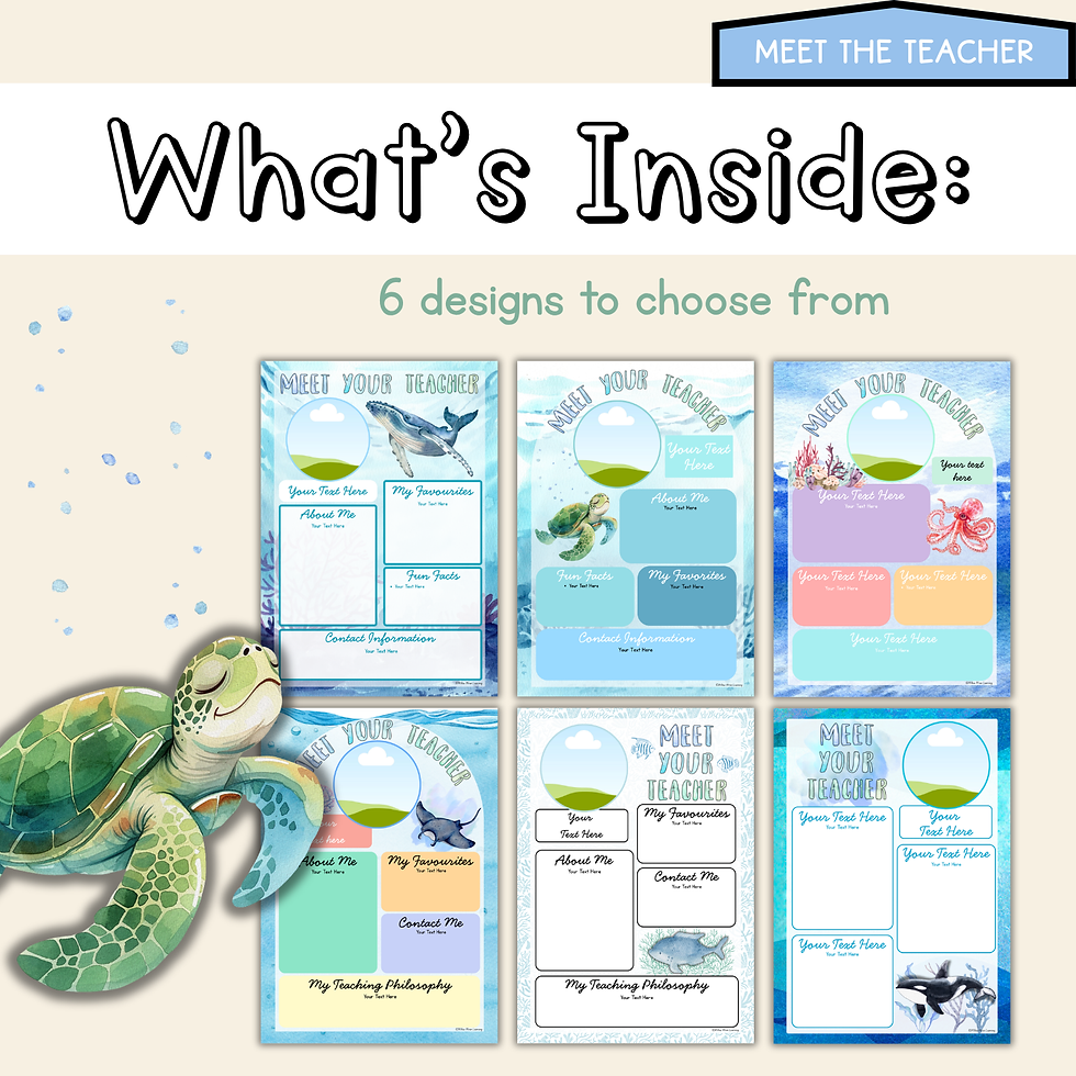 Thumbnail: Ocean Blue Back to School Bundle I Sea Creatures Pack Decor
