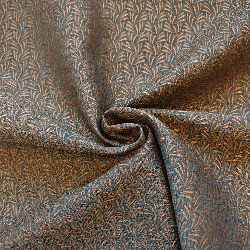 Mischgewebe - 100cm - schlamm/orange