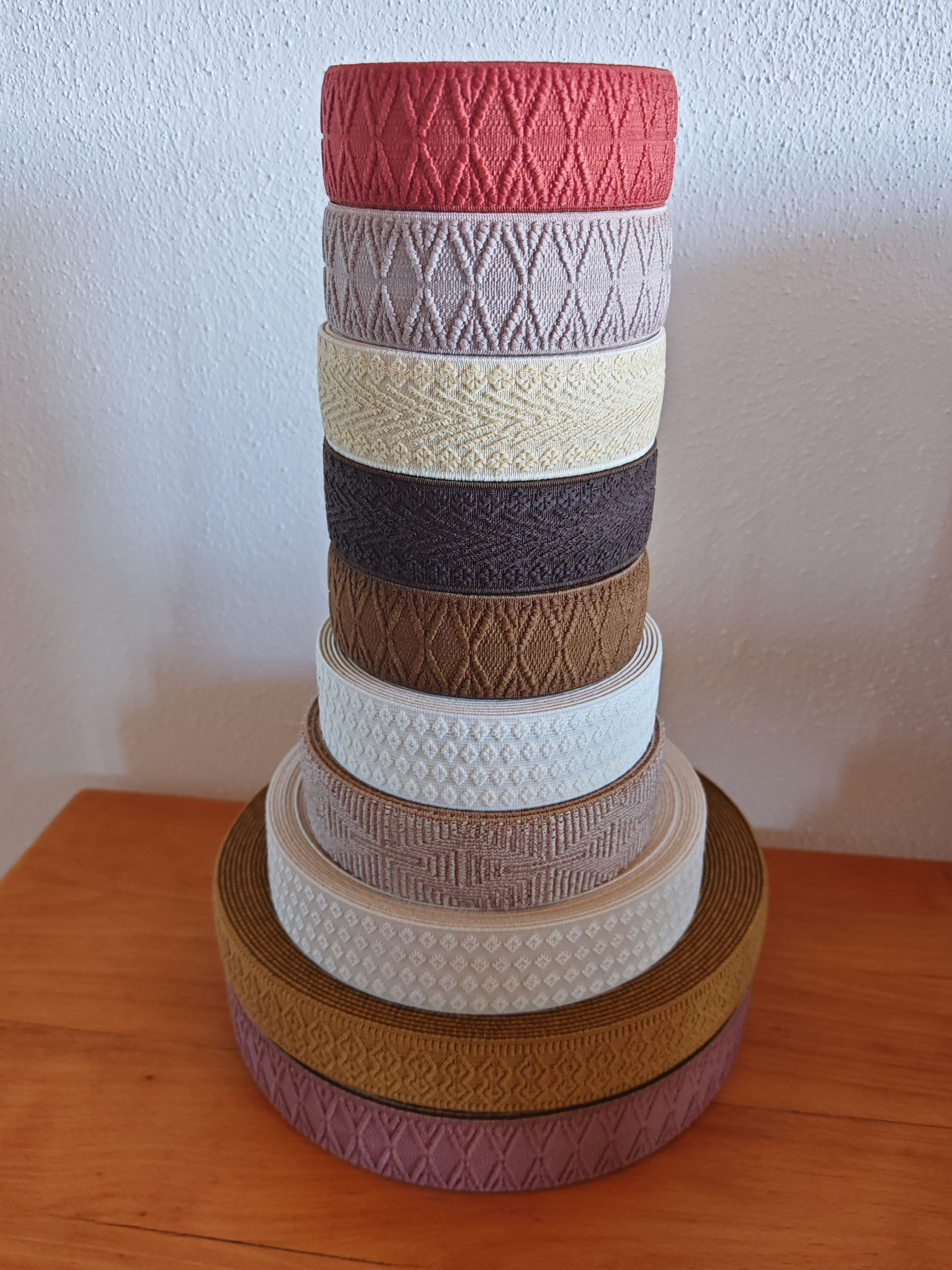 Stretchband - beige - braun - senf