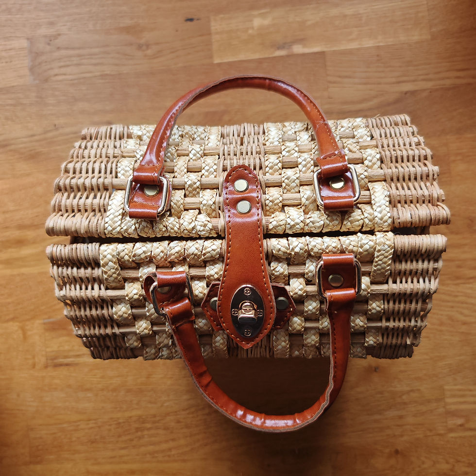 Miniaturbild: Korbtasche aus Rattan