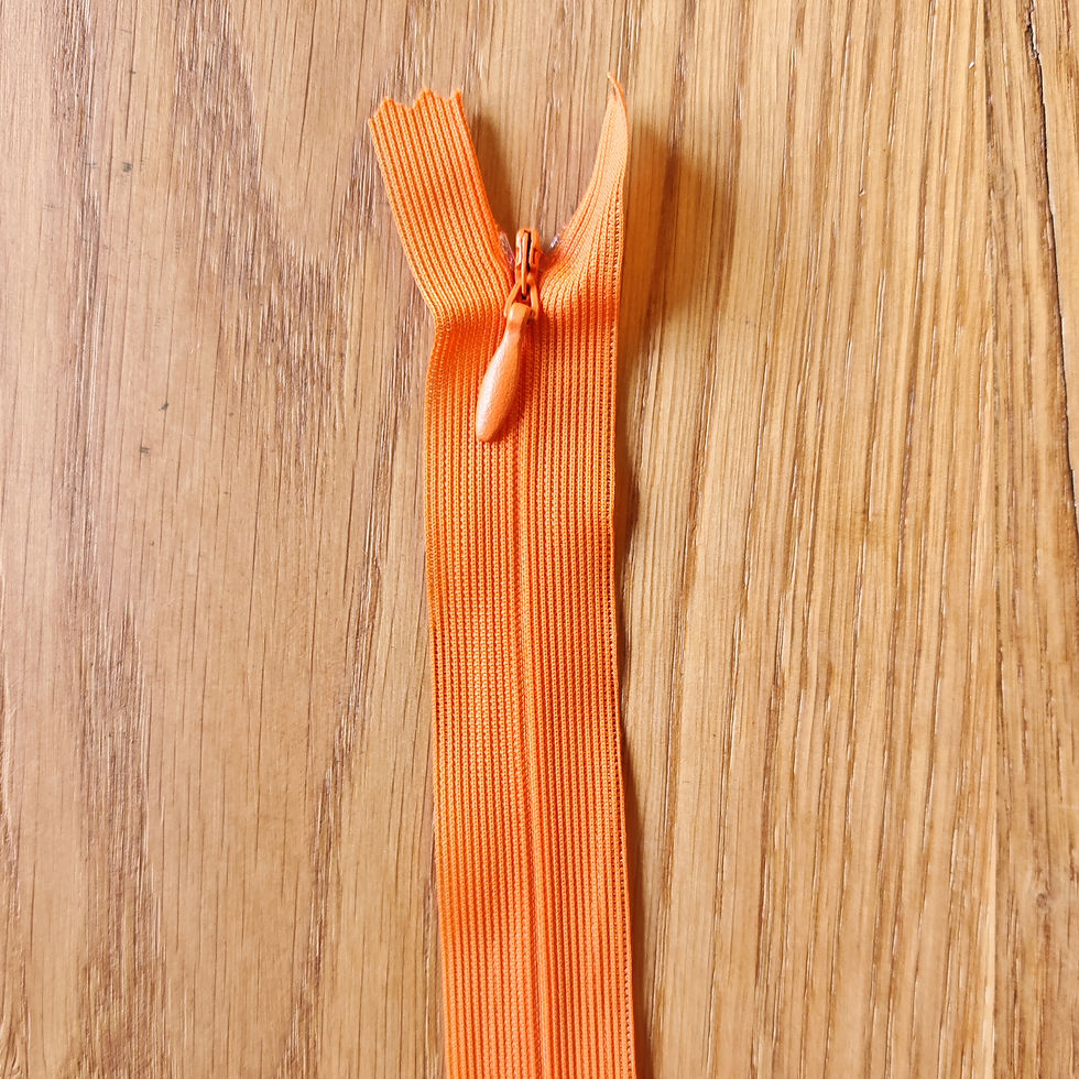 Miniaturbild: nahtverdeckter Reißverschluss - gelb/orange/braun