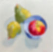 Red Apple, Blue Bowl
