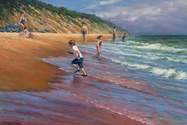Chased by a Wave, Nauset Beach