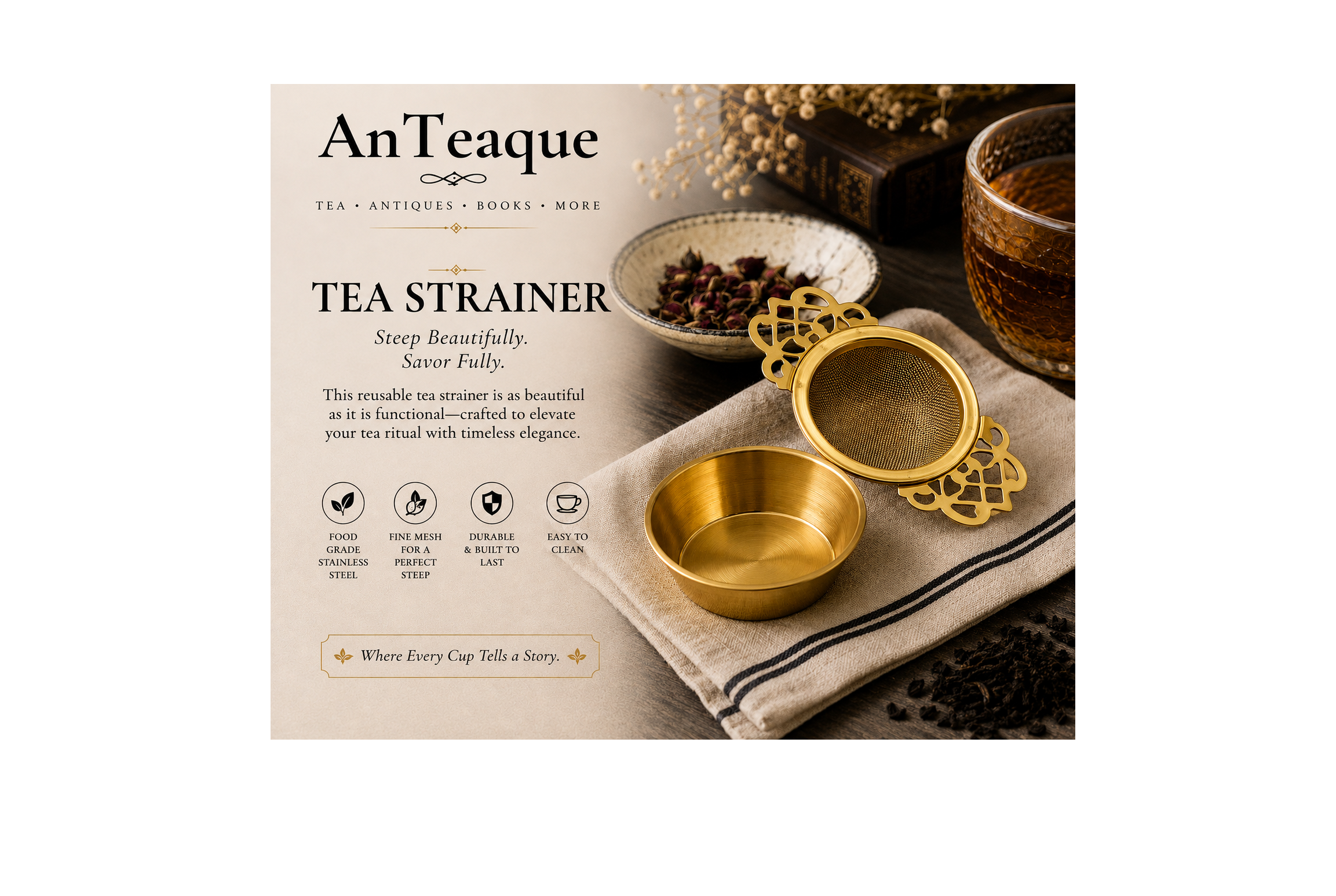 Stainless Steel Tea Strainer