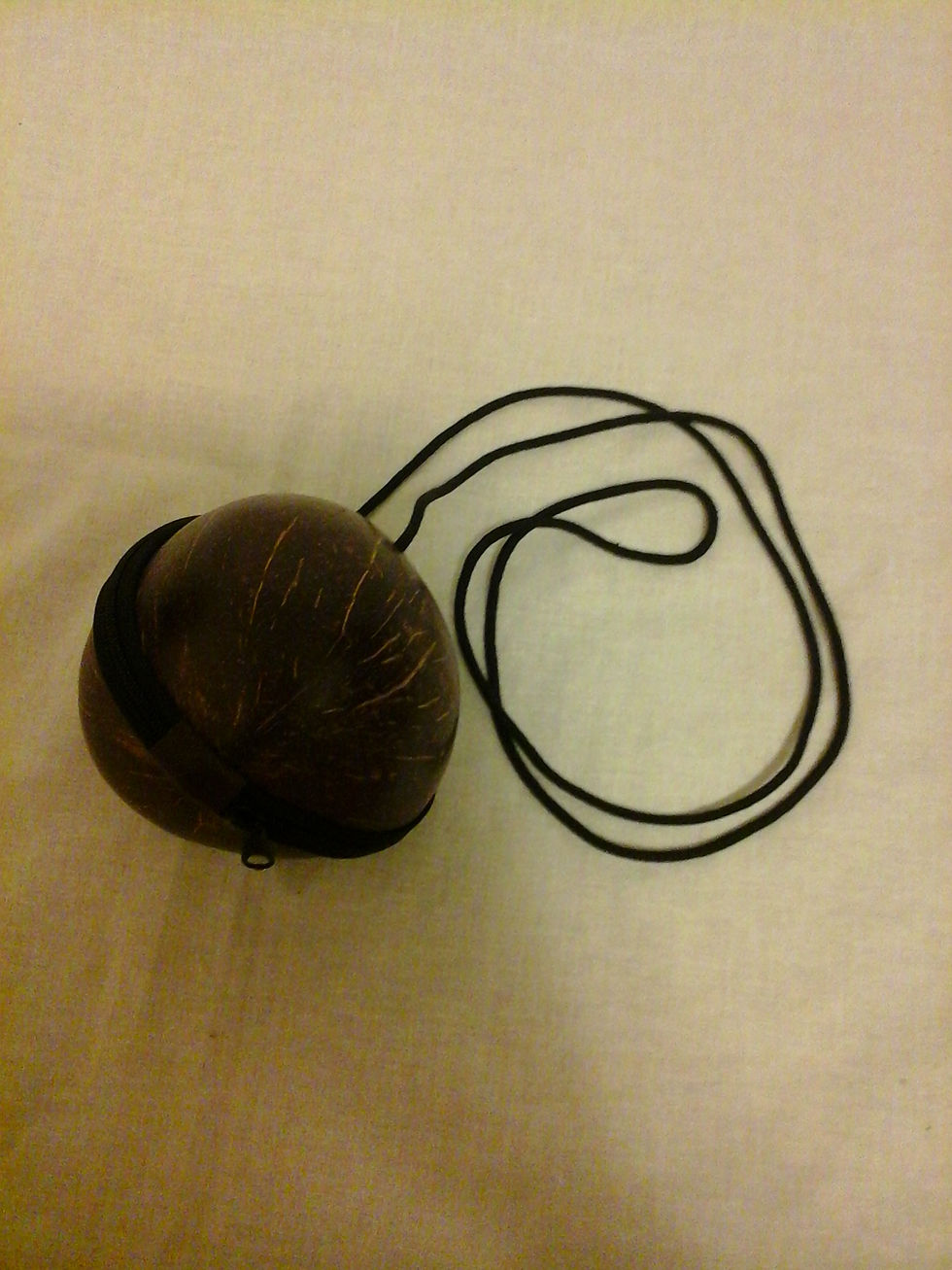 Thumbnail: Coconut Handbag Bag Purse Handmade Double Zipper