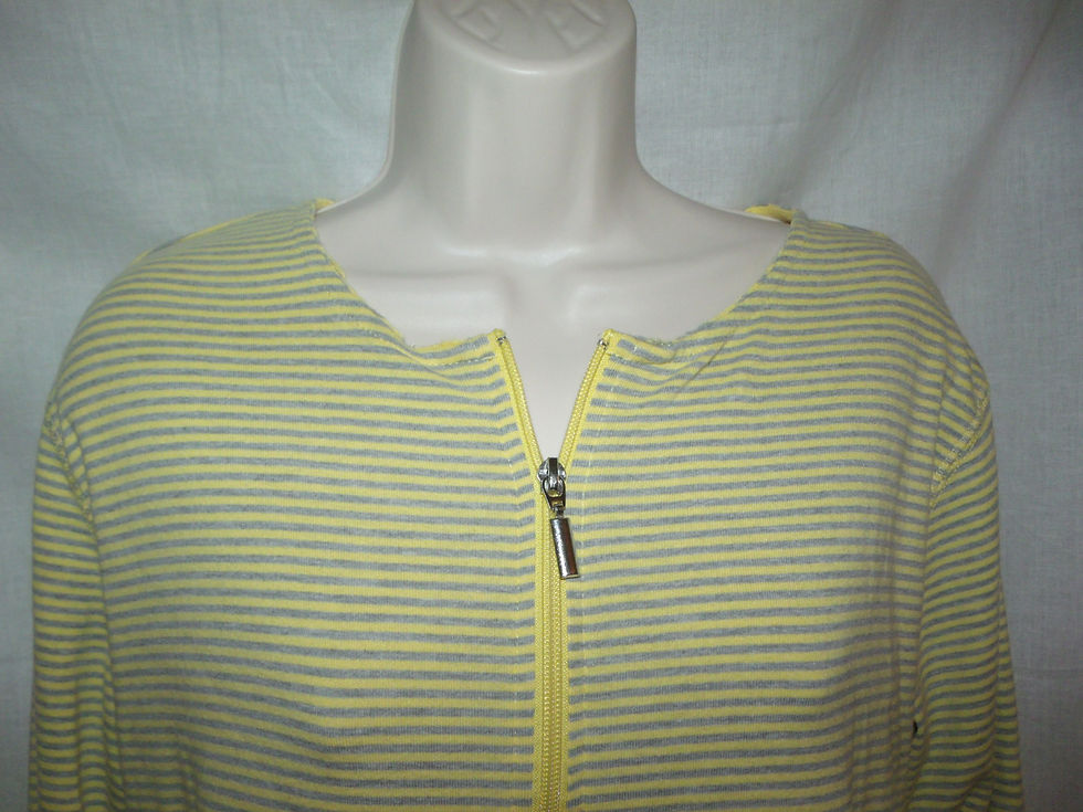 Thumbnail: Silverwear Gray & Yellow Long Sleeve Zip-up