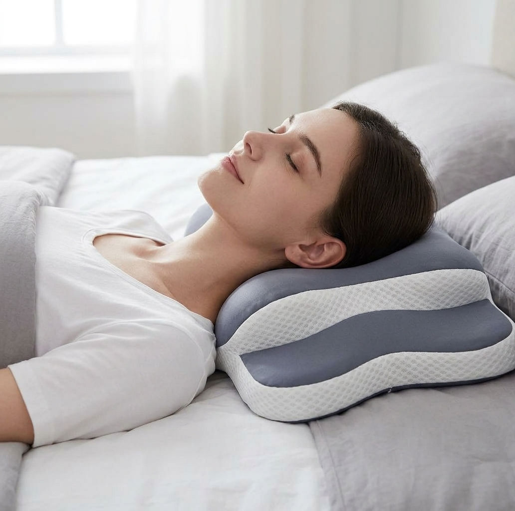 Ergonomic All-Position Contour Pillow – Breathable Support