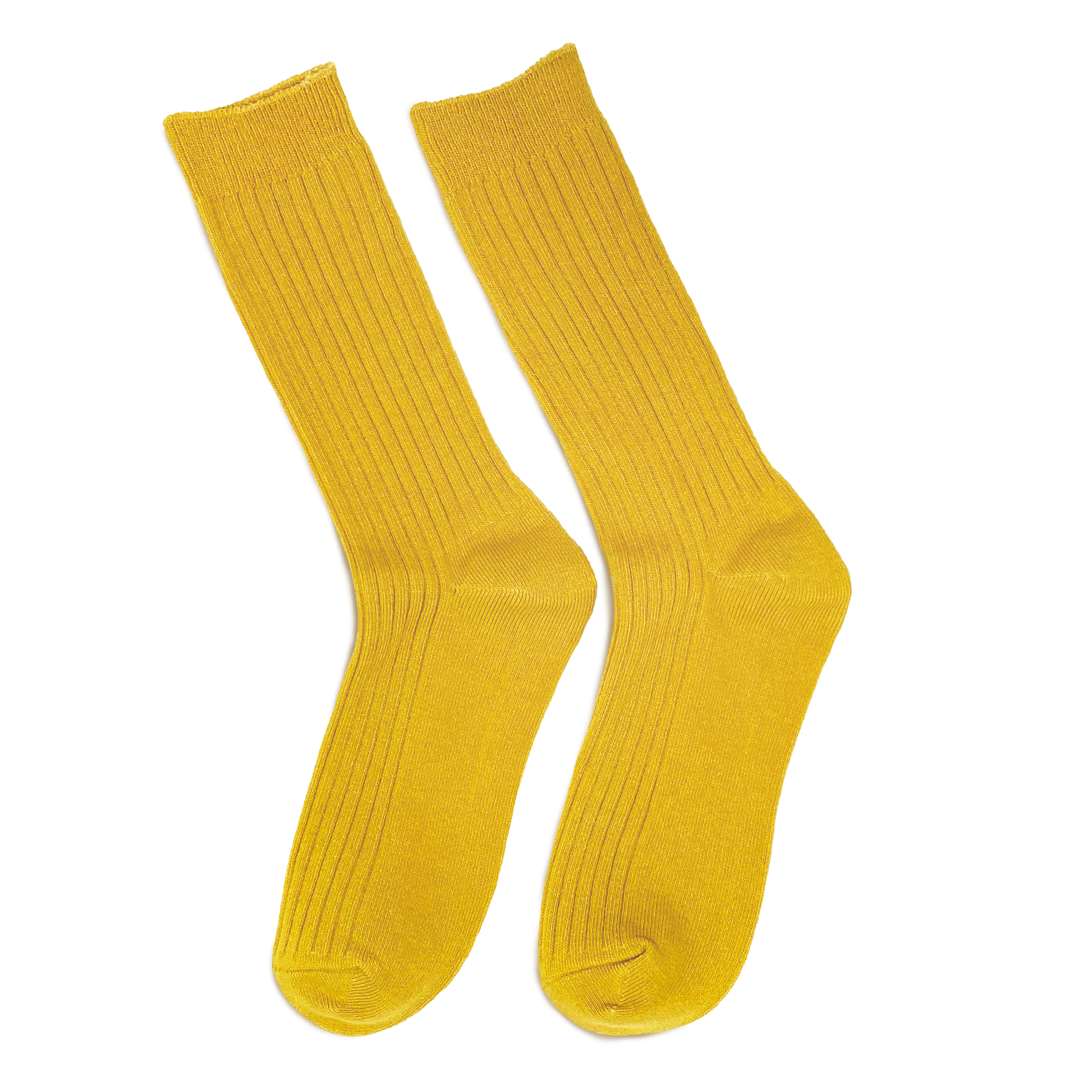 精梳棉中筒襪 秋風黃