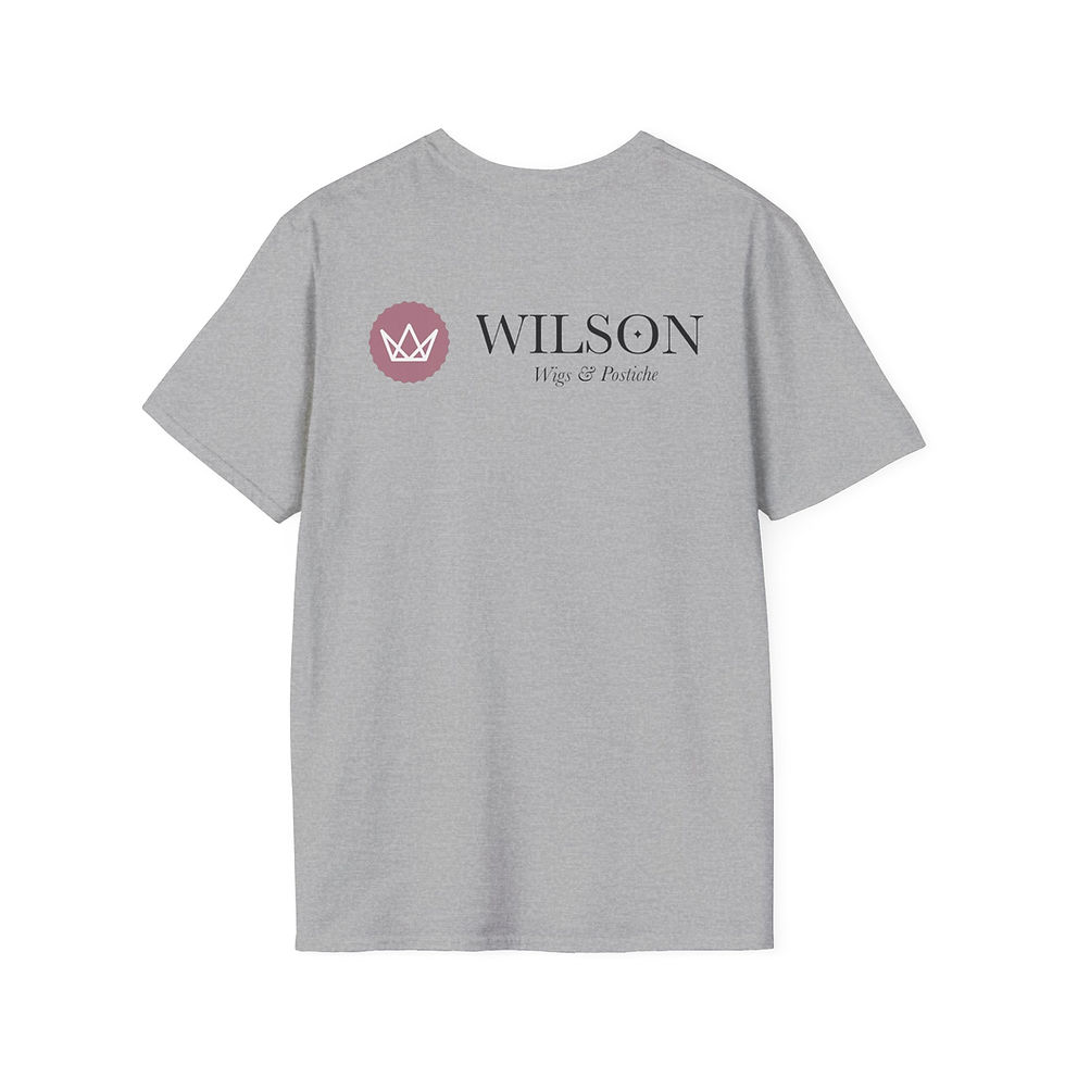 Thumbnail: Wig Maker Crafting Confidence, Unisex Softstyle T-Shirt 