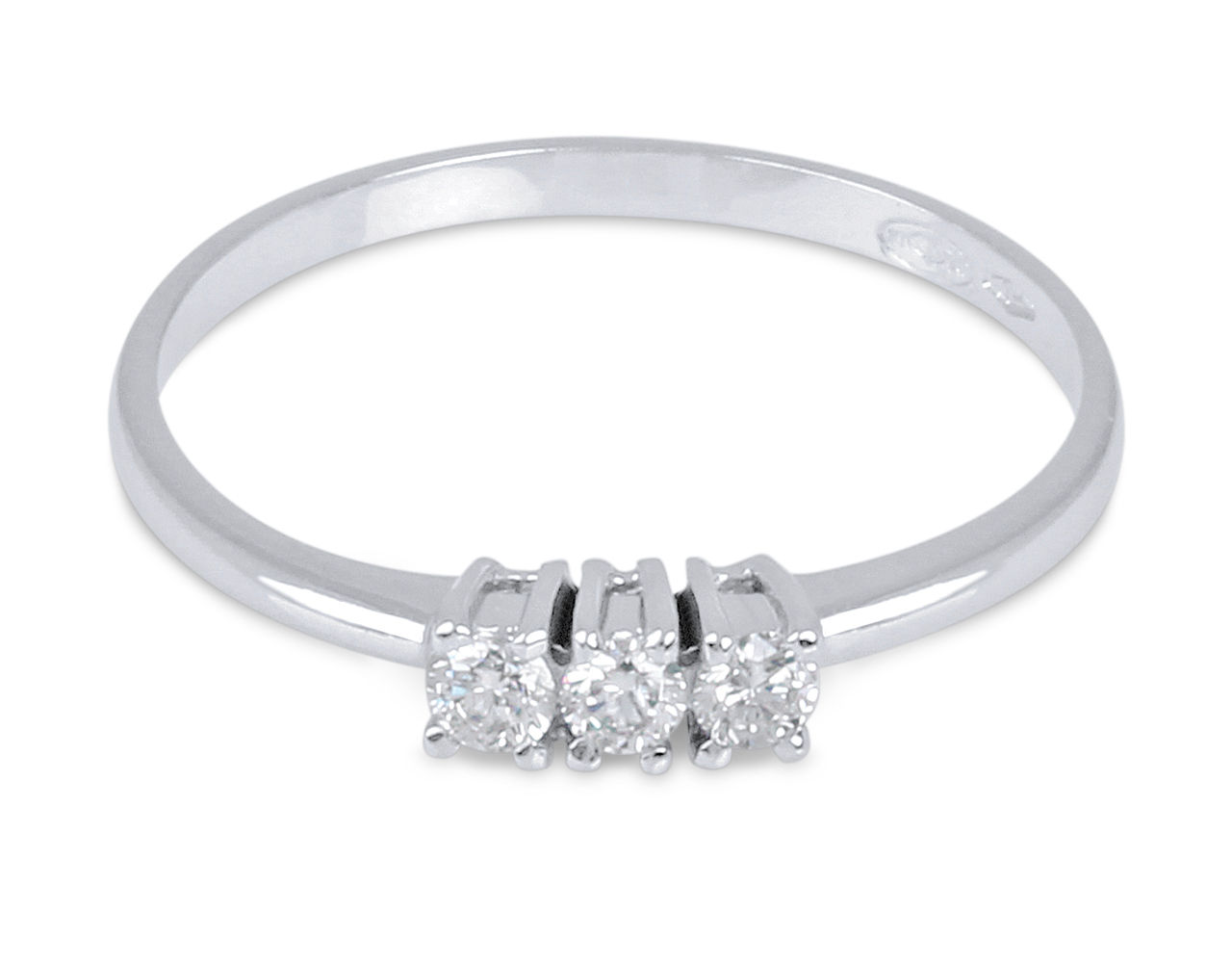 ANELLO TRILOGY CON DIAMANTI KT 0,15