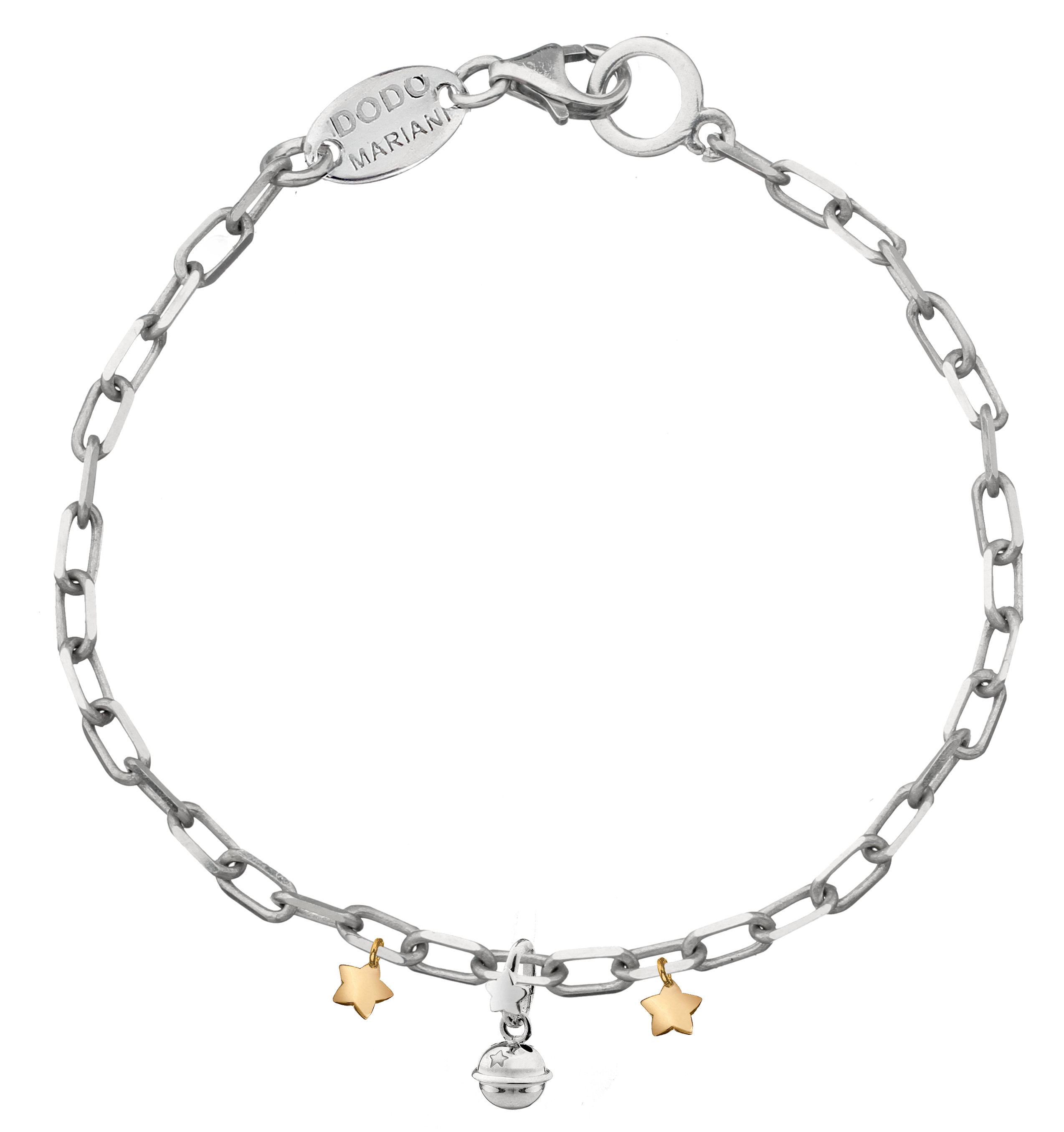 BRACCIALE ROLO' CONCAMPANELLINO E STELLE STOPPER