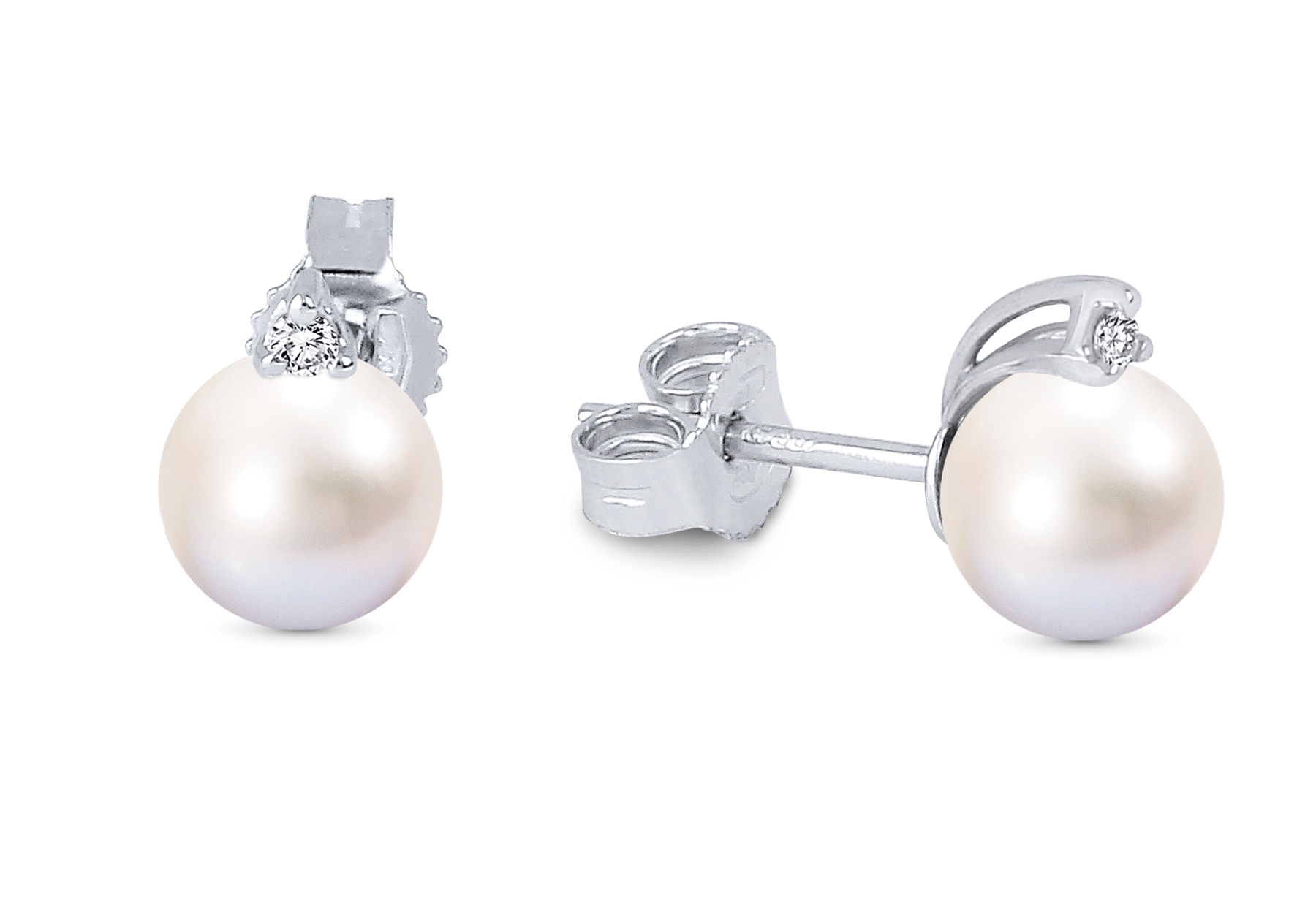 ORECCHINI CON PERLE E DIAMANTI