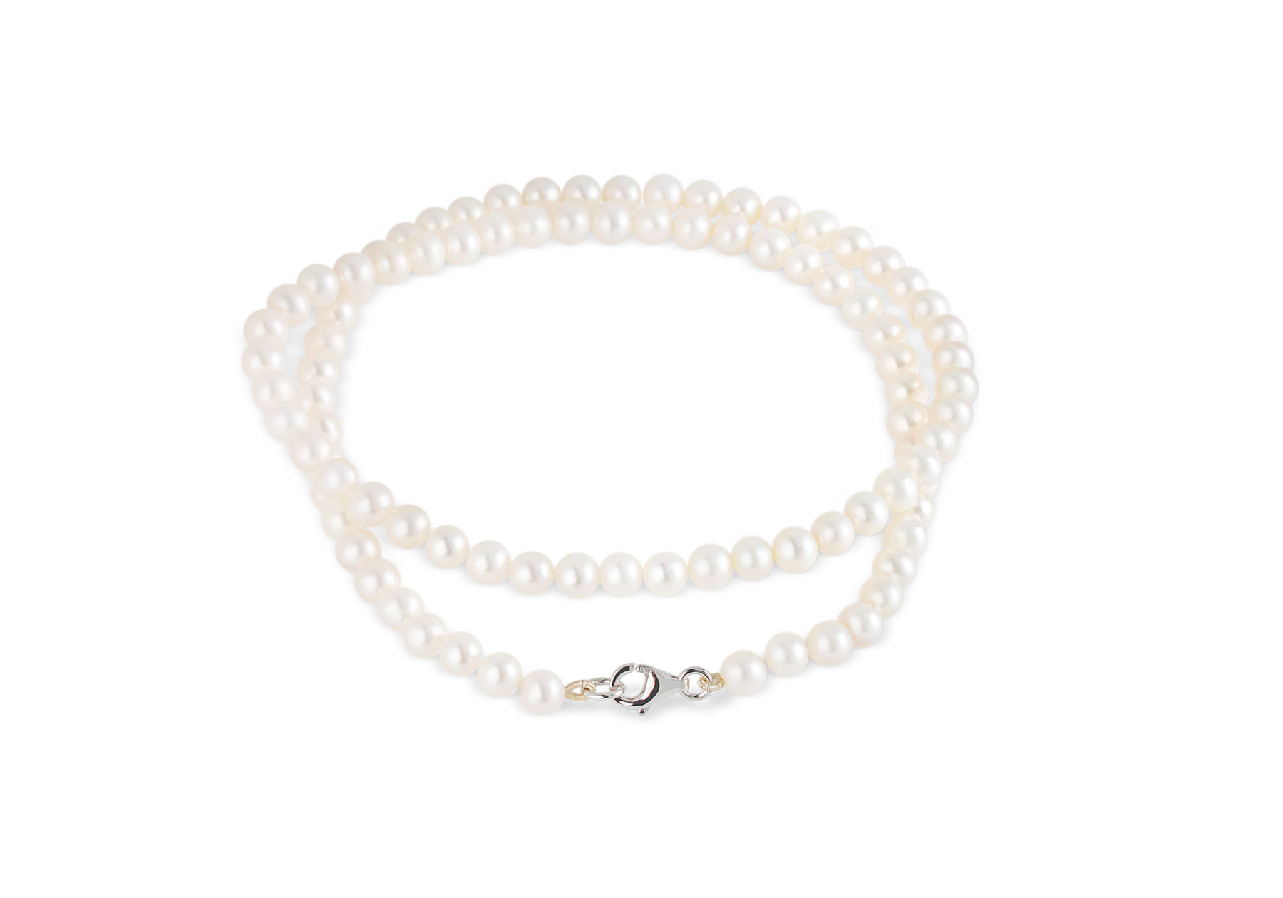 COLLANA DI PERLE ACQUA DOLCE 4-4,5mm