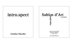 Exhibition invitation card for intro.spect solo photography show by Caroline Theodor at Sablon D'Art