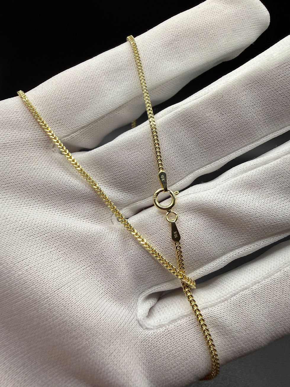 Thumbnail: Franco link Necklace 1mm 18” 10k 
