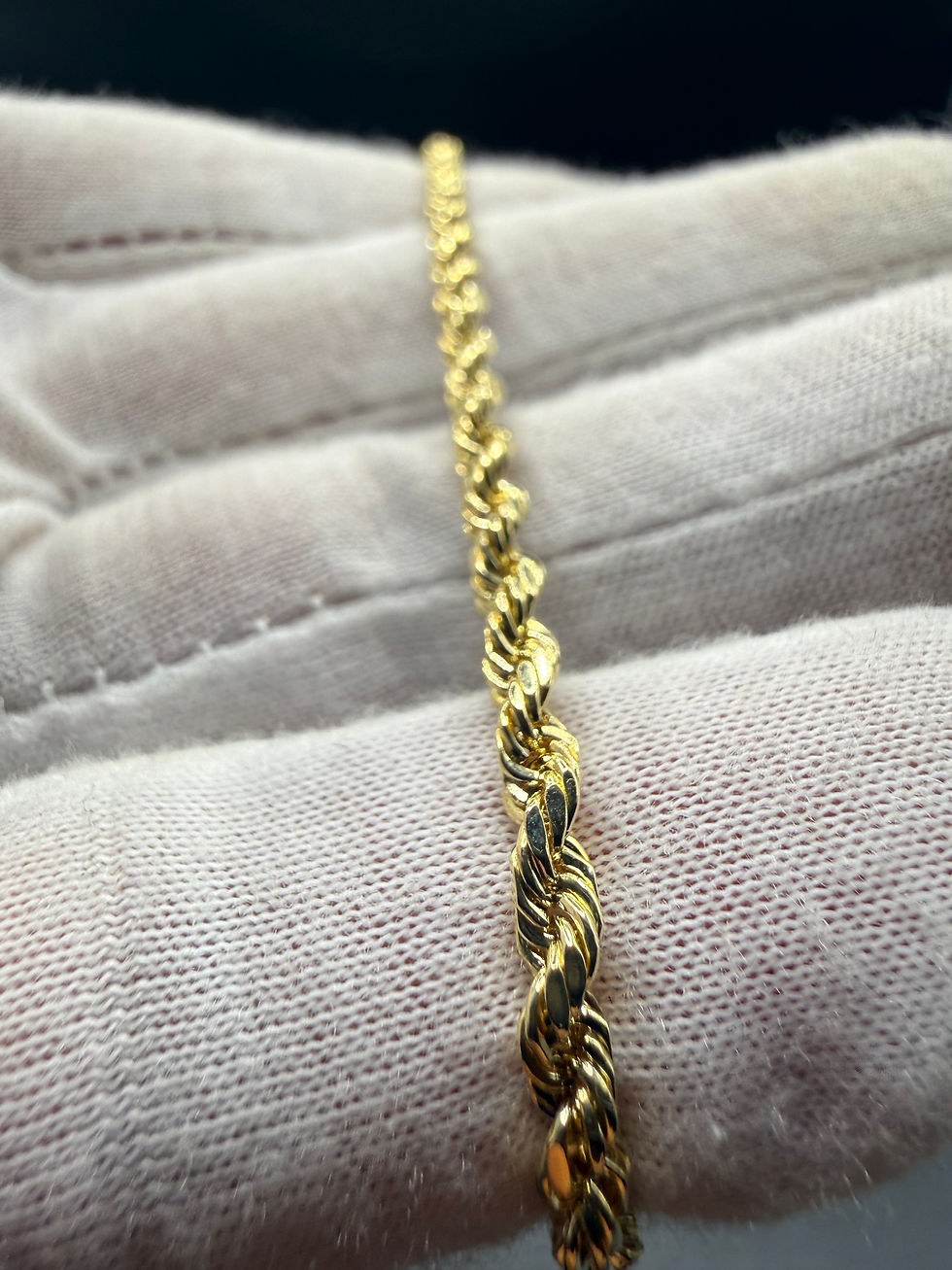 Thumbnail: Rope Bracelet 10k 3mm 7” hollow 