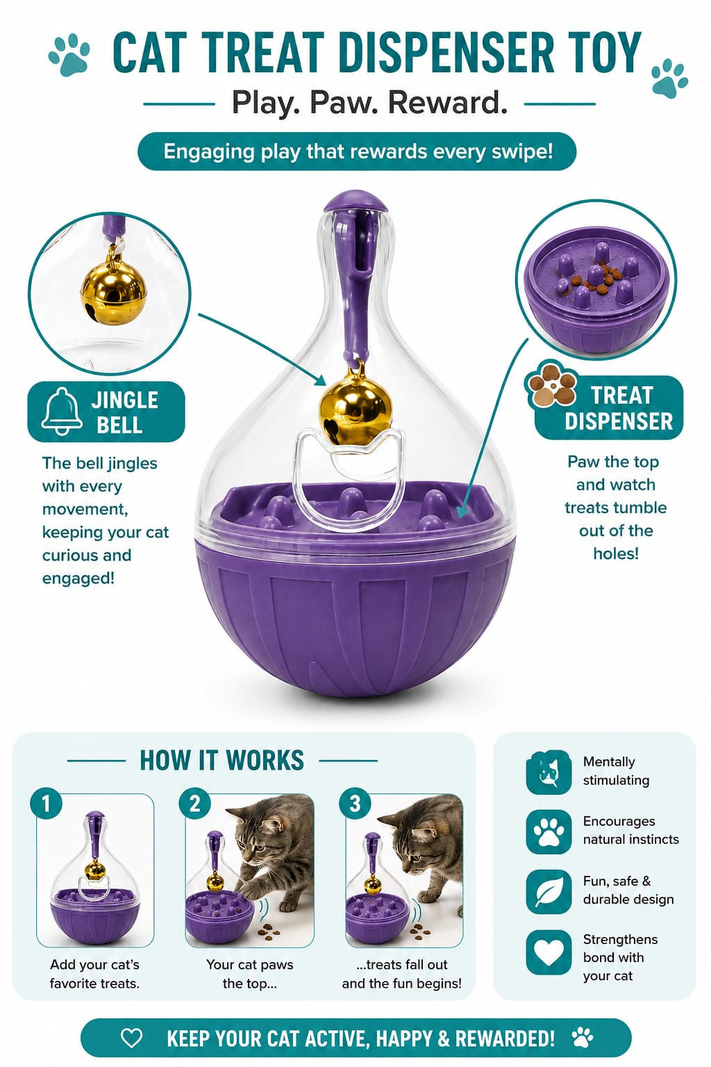 Smart Choice Treat Dispensing Cat Toy -