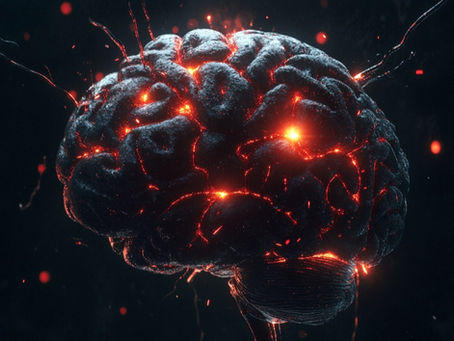AI-powered brain visualization representing digital intelligence, analytics, and technology.