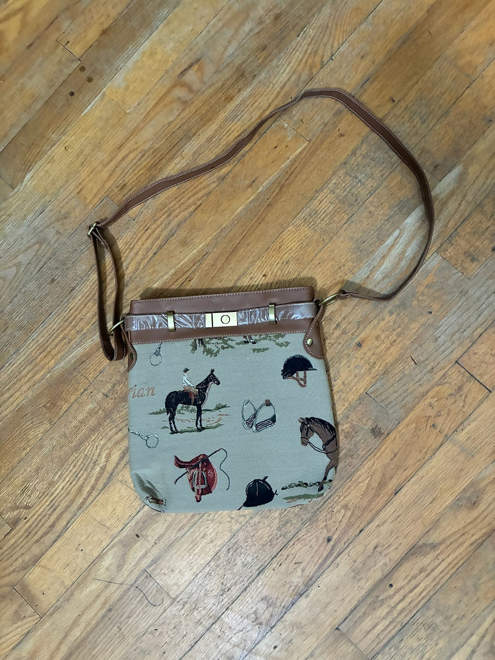 Thumbnail: Equestrian Print Purse