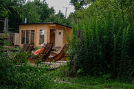 Wellbeing, Wild Spa, Sauna at Top of the Woods. A  nature-based holiday retreat offering luxury glamping and eco camping in Pembrokeshire, Wales. One of the best dog-friendly sites for slow travel and wild escapes in the UK.