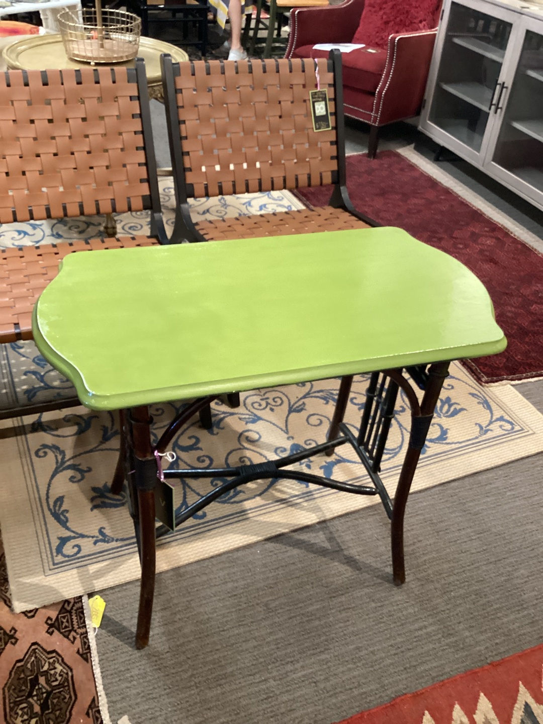 Vintage bamboo table accent