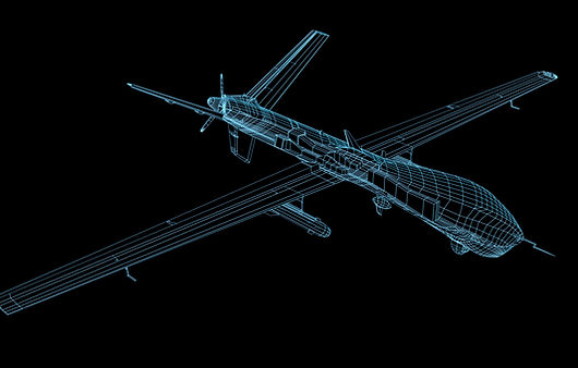 MQ9 drone digital outline