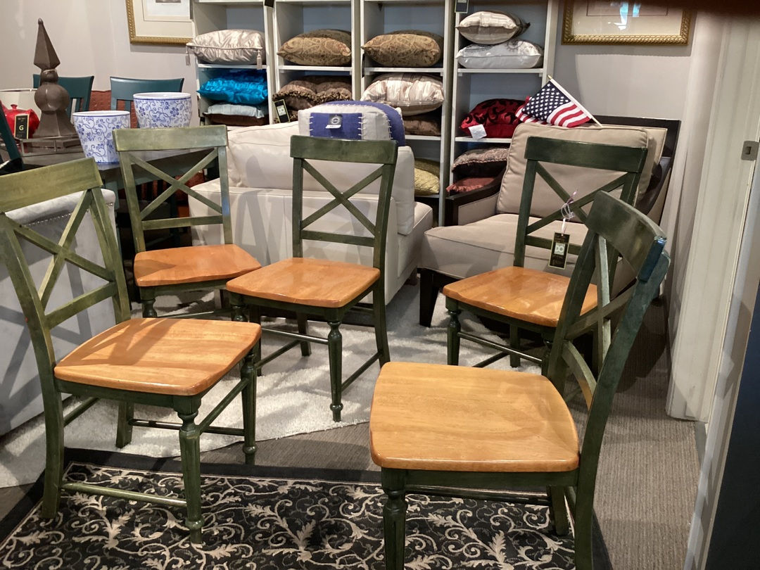 Pier One Pine Crossback Chairs