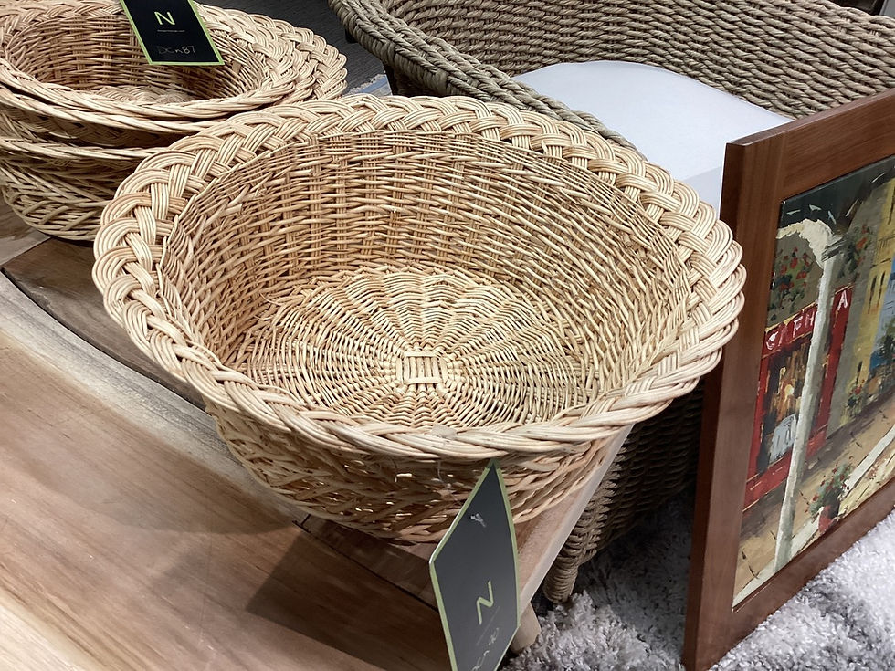 Pottery Barn 14” Wicker Basket/bowl